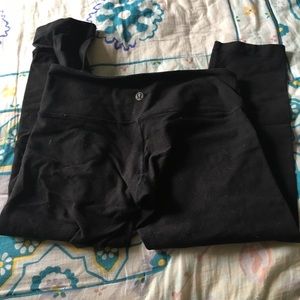 Reversible Black Wunder Under Crop Lululemon